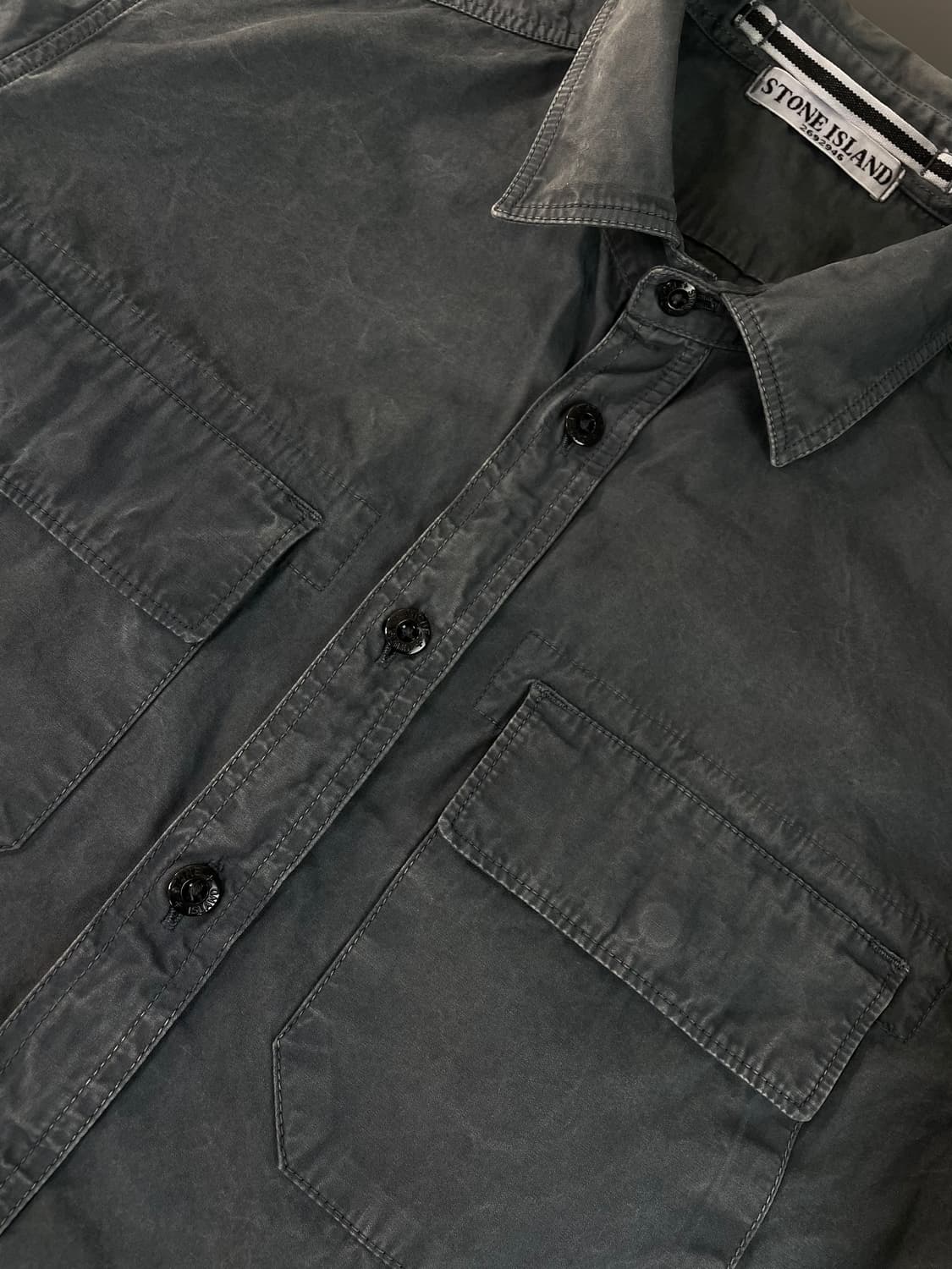 [S] 스톤 아일랜드 가먼트 다잉 코튼 버튼 셔츠 상품이미지4