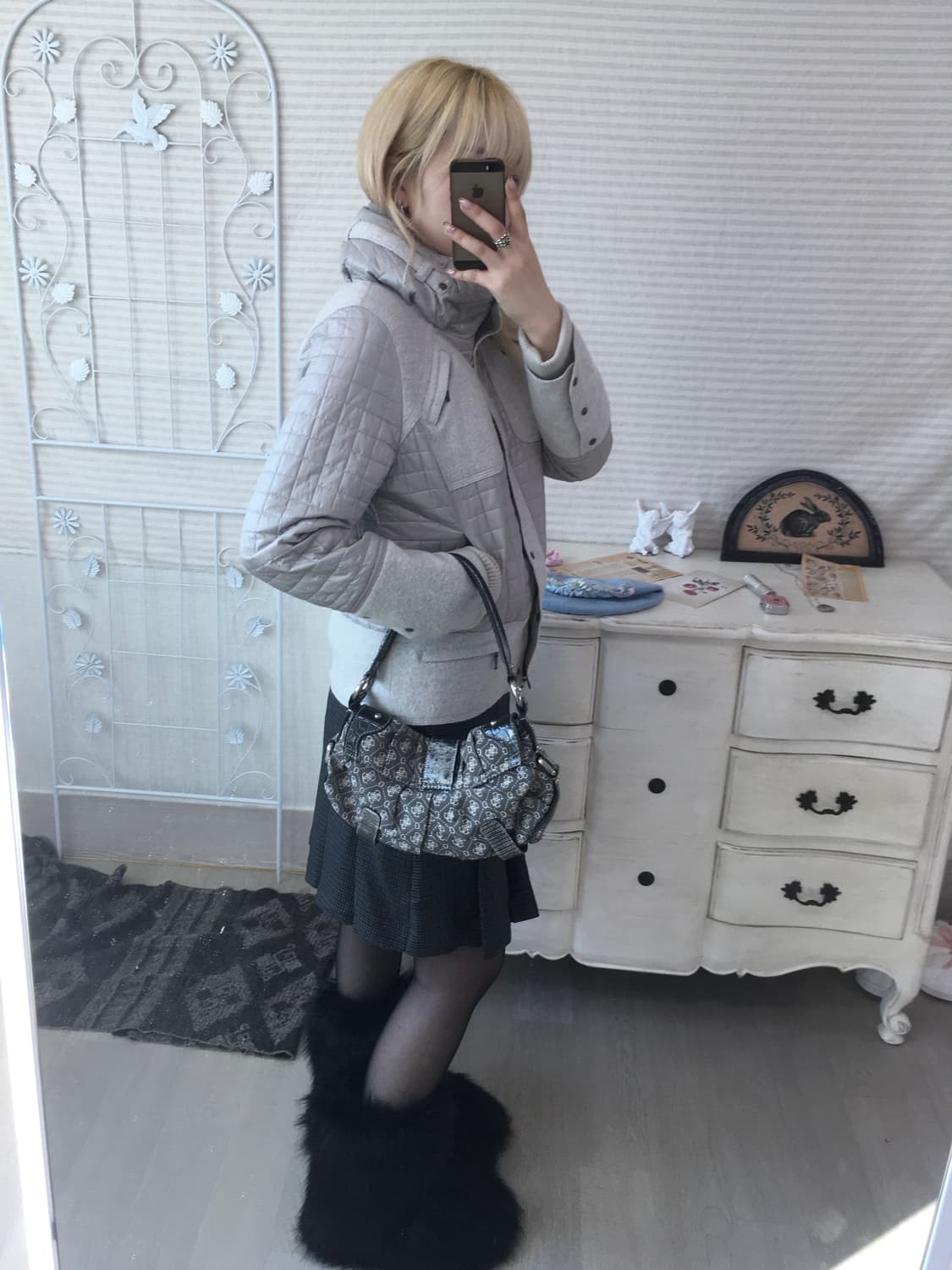 archive quilted wool zip-up jacket 상품이미지6