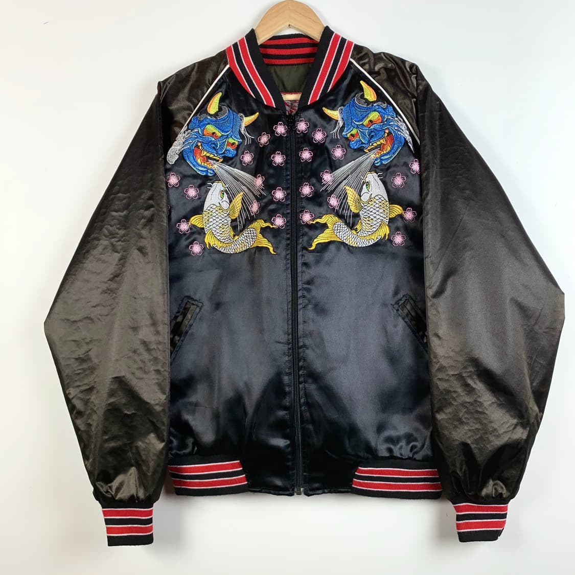 스고이 제팬 반야 잉어 자수 사쿠라 스카쟌 상품이미지3