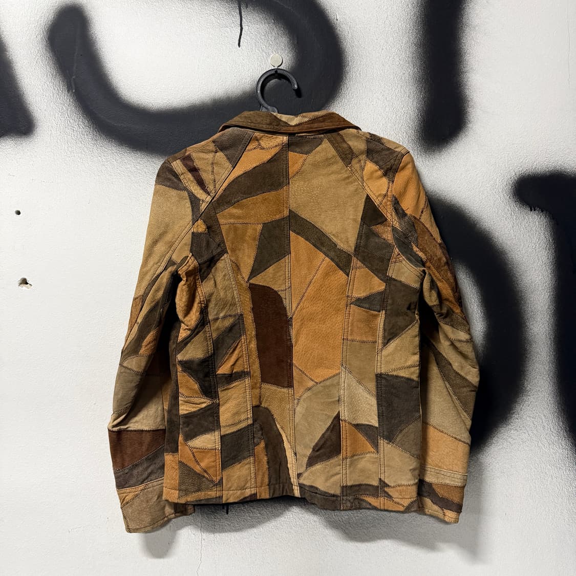 VTG 빈티지 돈피 스웨이드 패치워크 가죽 자켓 상품이미지2