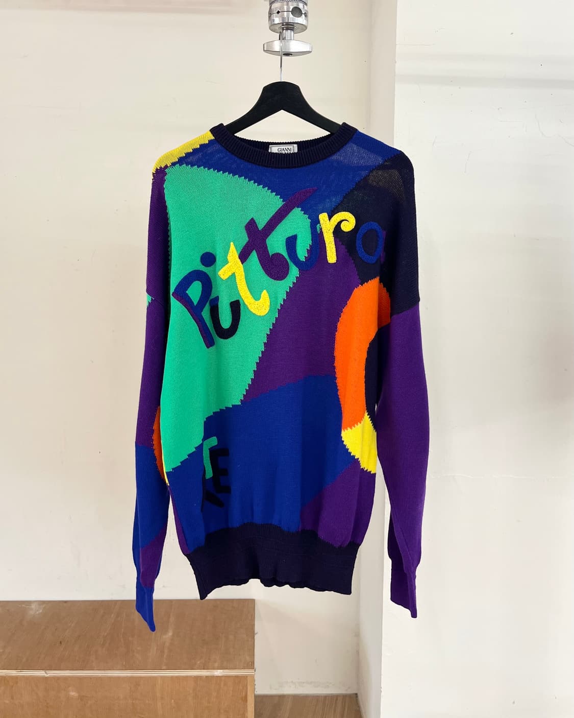 베르사체 피투라 아트 멀티컬러 울 스웨터 상품이미지1