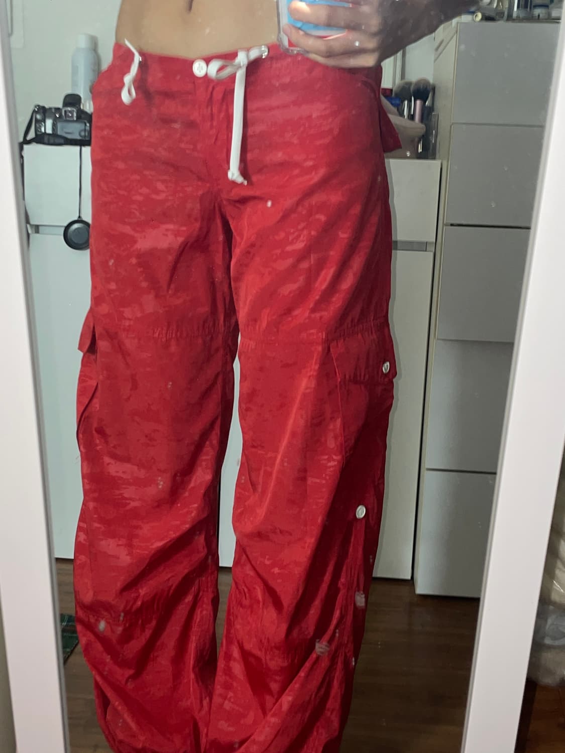 Clap Low rise red track pants  상품이미지5