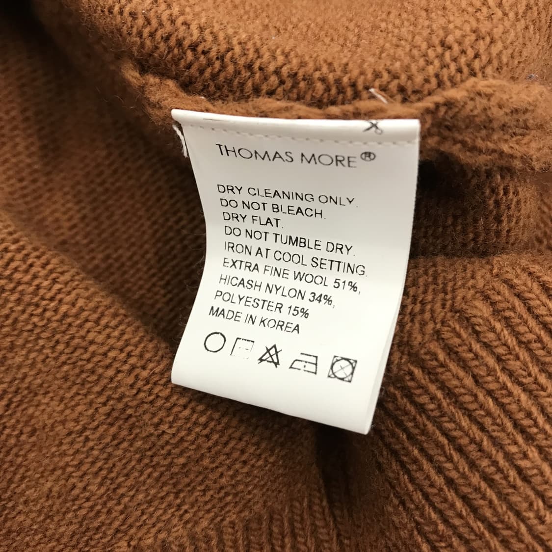 토마스모어 램스울 브라운 니트 [M] 상품이미지5