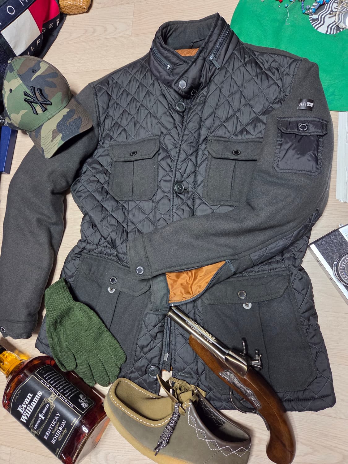 ARMANI 아르마니 알마니 퀼팅 자켓 필드자켓 라이더 바이커 상품이미지1