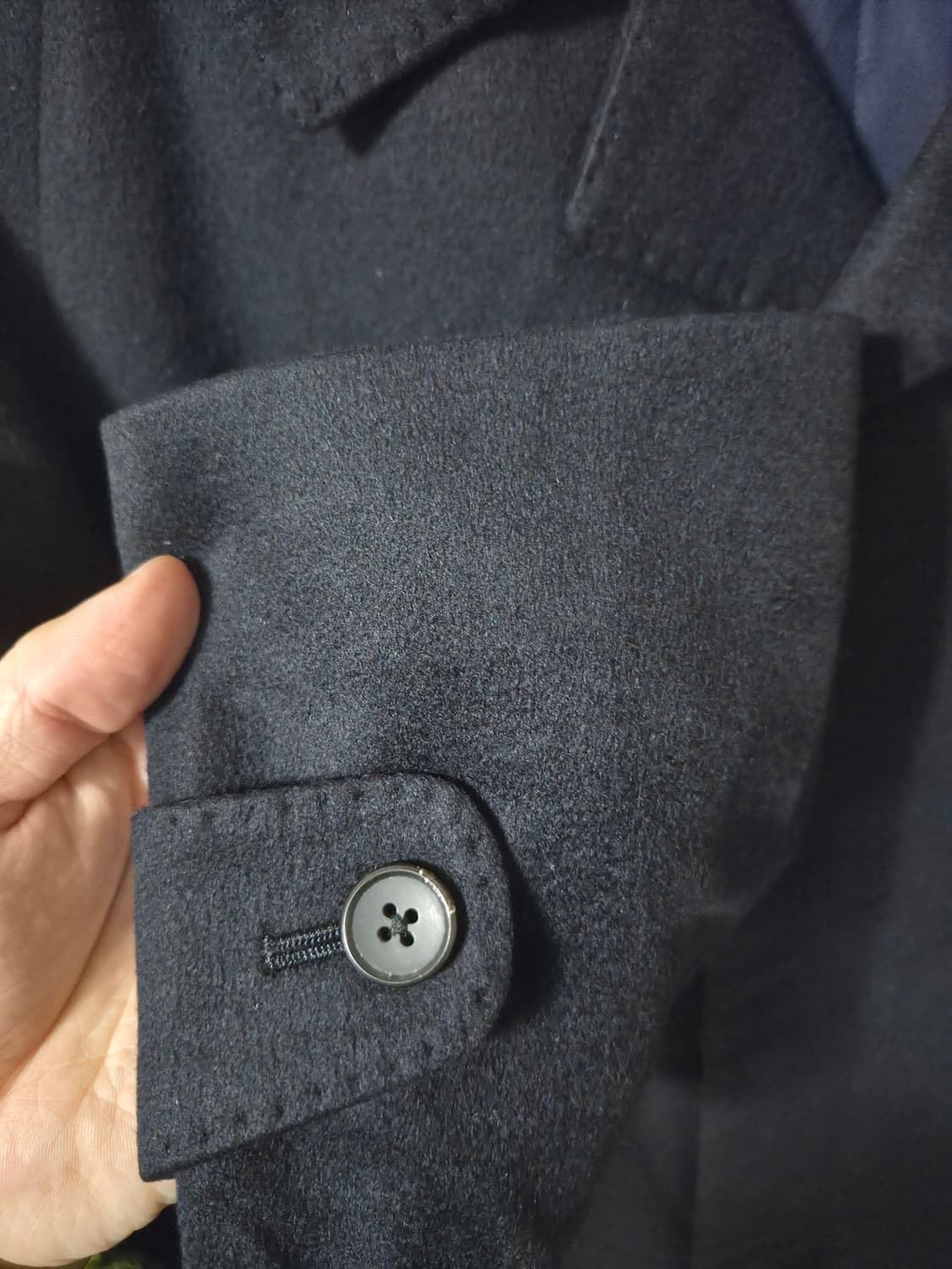 (M) 킨록앤더슨 캐시미어 맥코트 싱글코트 네이비 상품이미지3