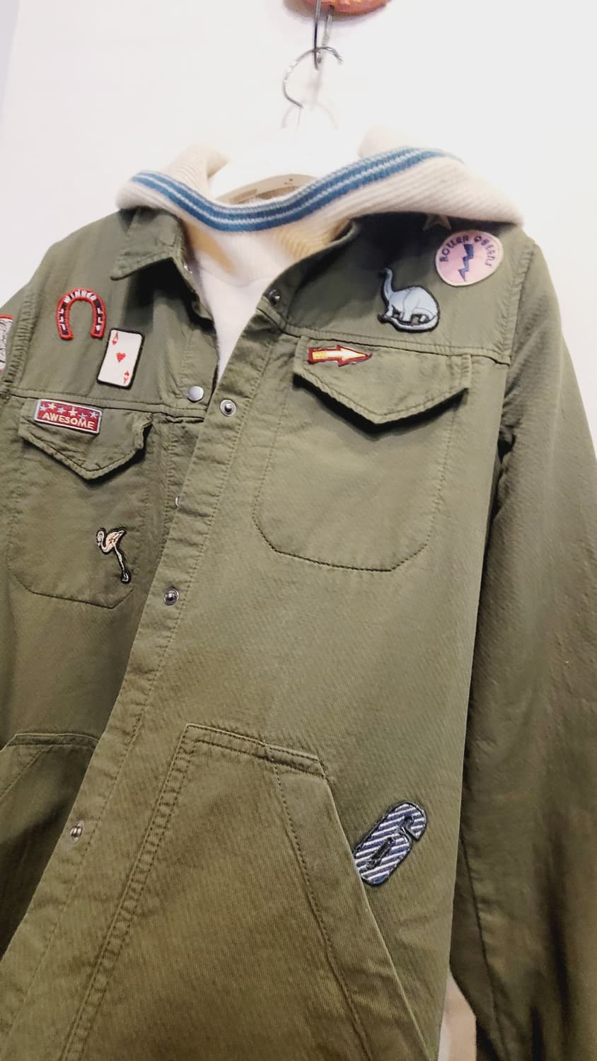 자라 자수와팬 셔츠 야상 상품이미지3