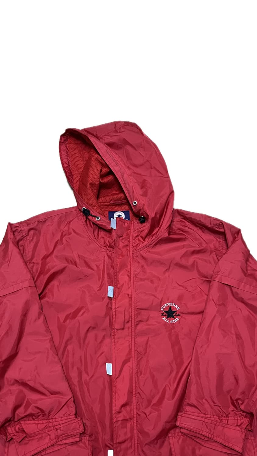 Converse 컨버스 레드 바람막이 후드 자켓 상품이미지9