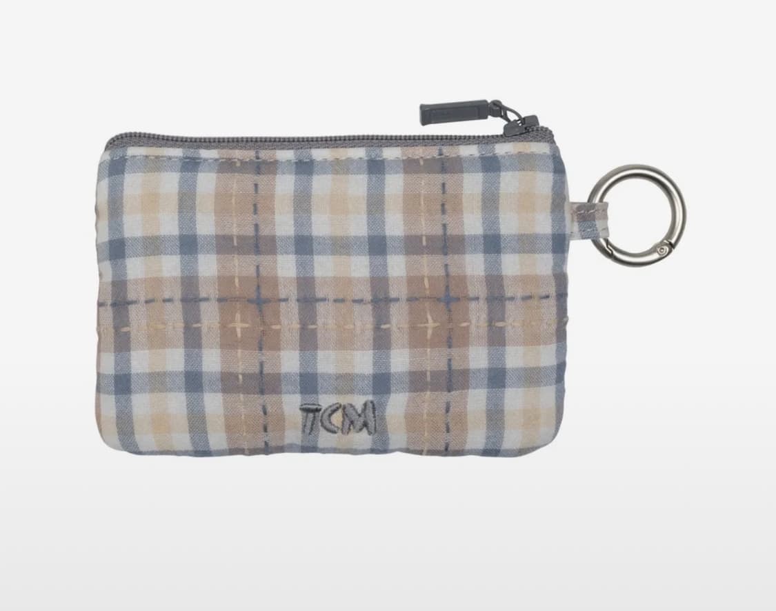 더콜디스트모먼트 스타 피쉬 패치 체크 파우치 카드 지갑 상품이미지2