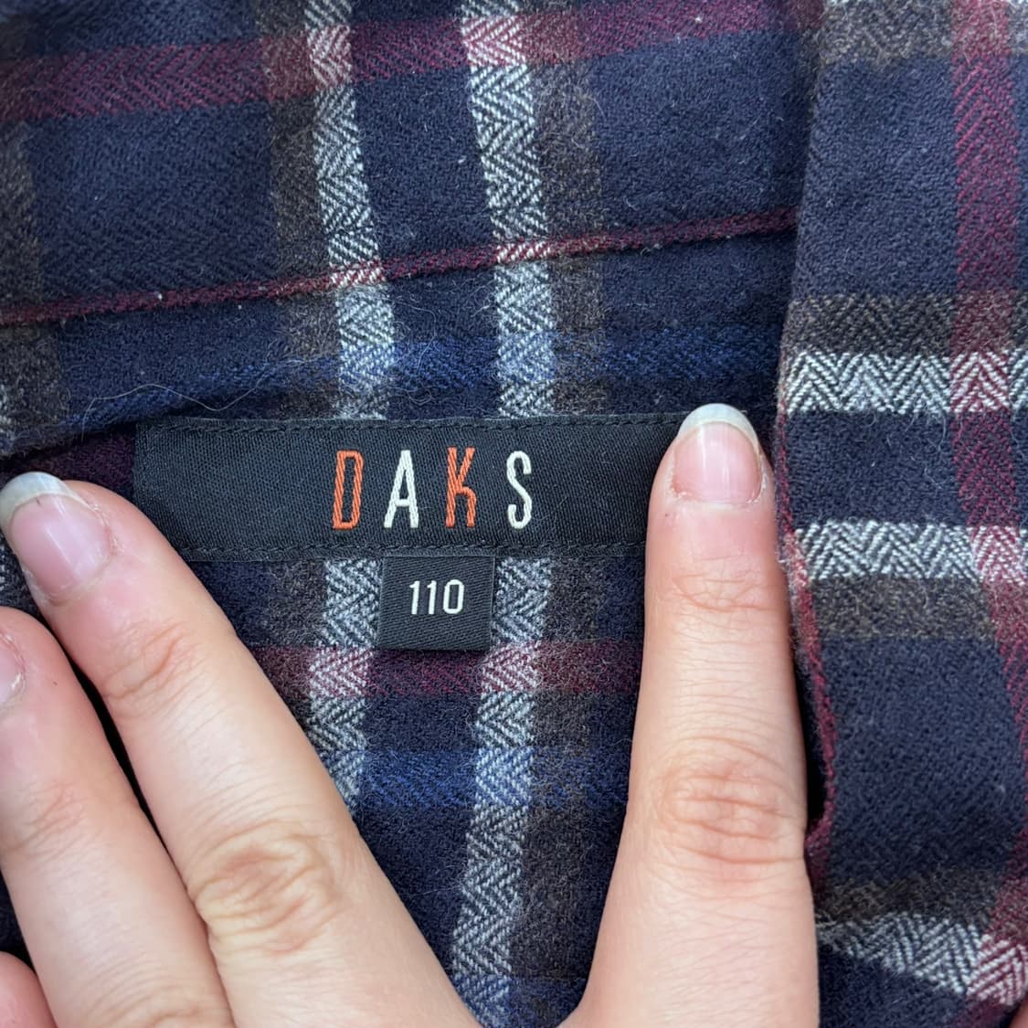 110 닥스 남성 체크 긴팔 셔츠 0324E 상품이미지3