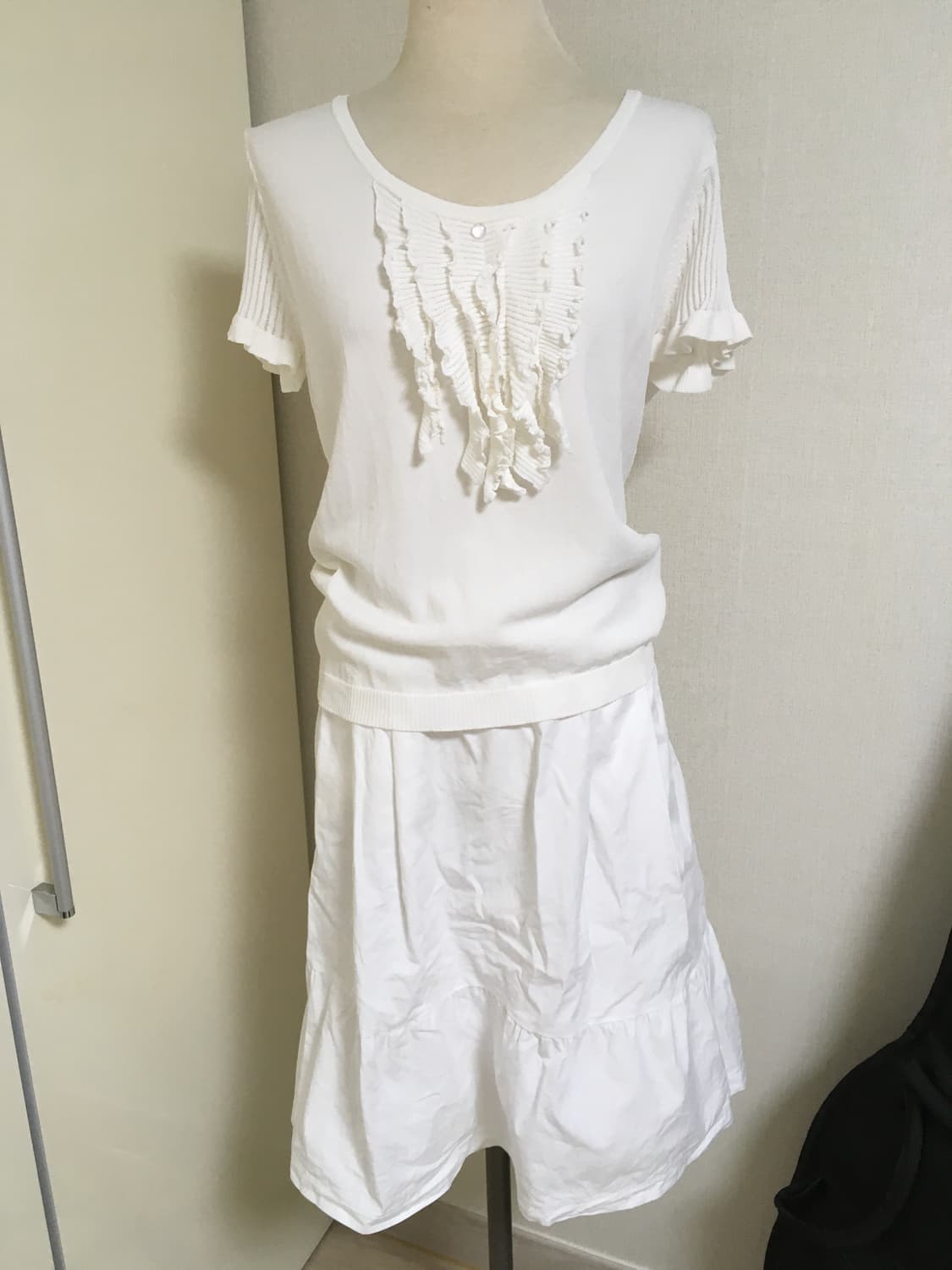 모리걸 set 반팔니트+미디스커트 상품이미지1