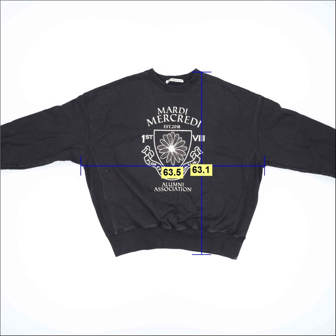 F 마르디메크르디 블랙 맨투맨 0317H1 상품이미지6