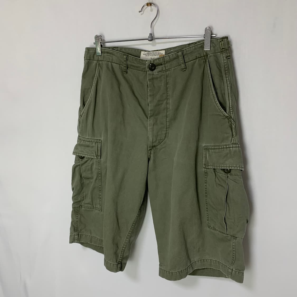 아비렉스 00s y2k 빈티지 애쉬 카키 버뮤다 팬츠 반바지 32인치 상품이미지2