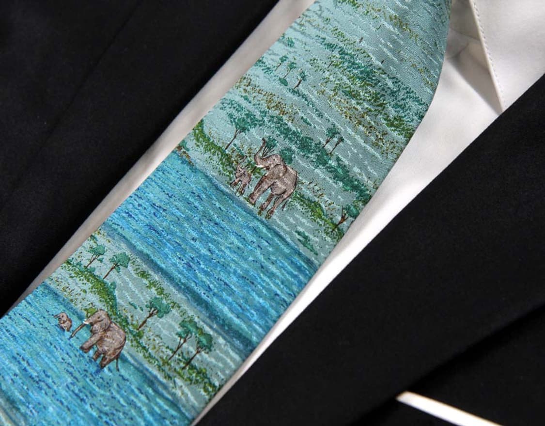 알렉산드로 아라 9.4cm A등급 아트 남자 명품 넥타이 상품이미지6