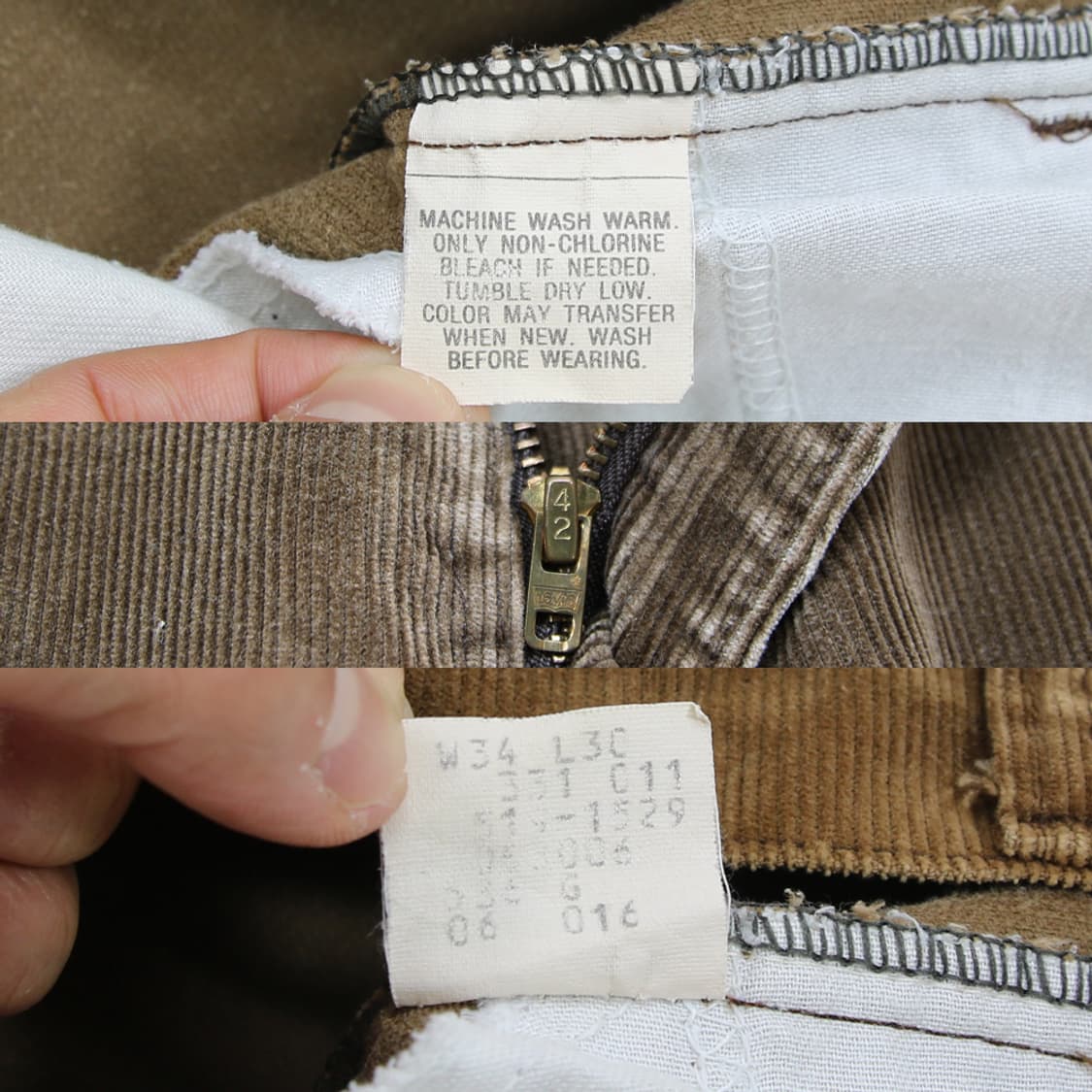 (착용컷) 80's 리바이스 코듀로이 진 (남성용 32.5) 상품이미지6