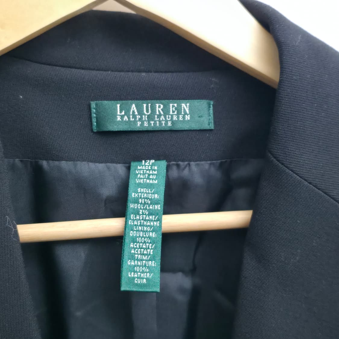 [M] 폴로 랄프로렌 블랙 가죽 소매 블레이저 자켓 상품이미지4