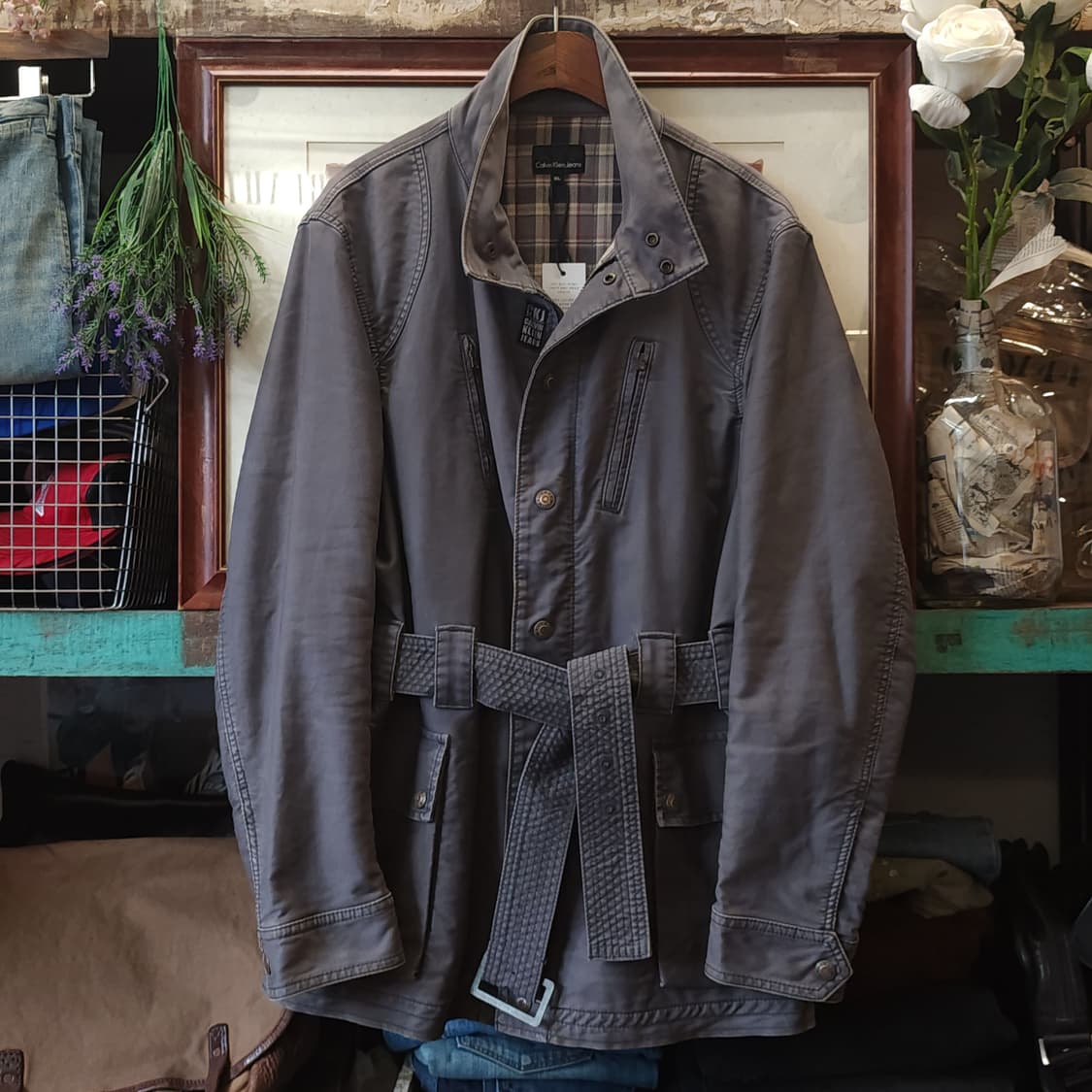 켈빈클라인 벨트 바이커 자켓 바이크 라이더자켓 오토바이자켓 / Xl 상품이미지2