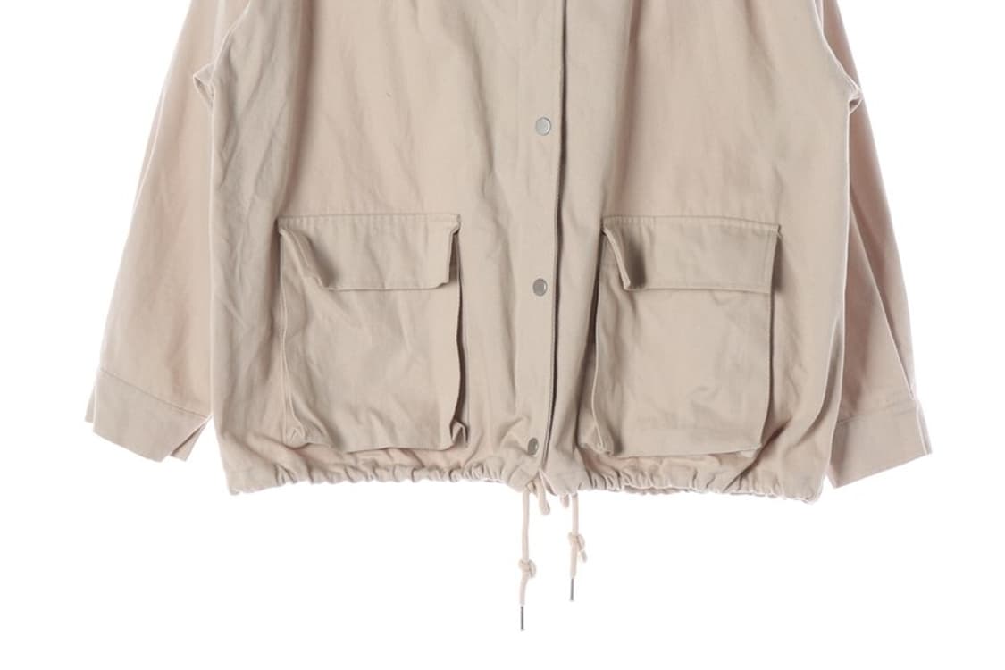 나인식스뉴욕 베이지 후드 집업 야상 자켓 M 상품이미지4