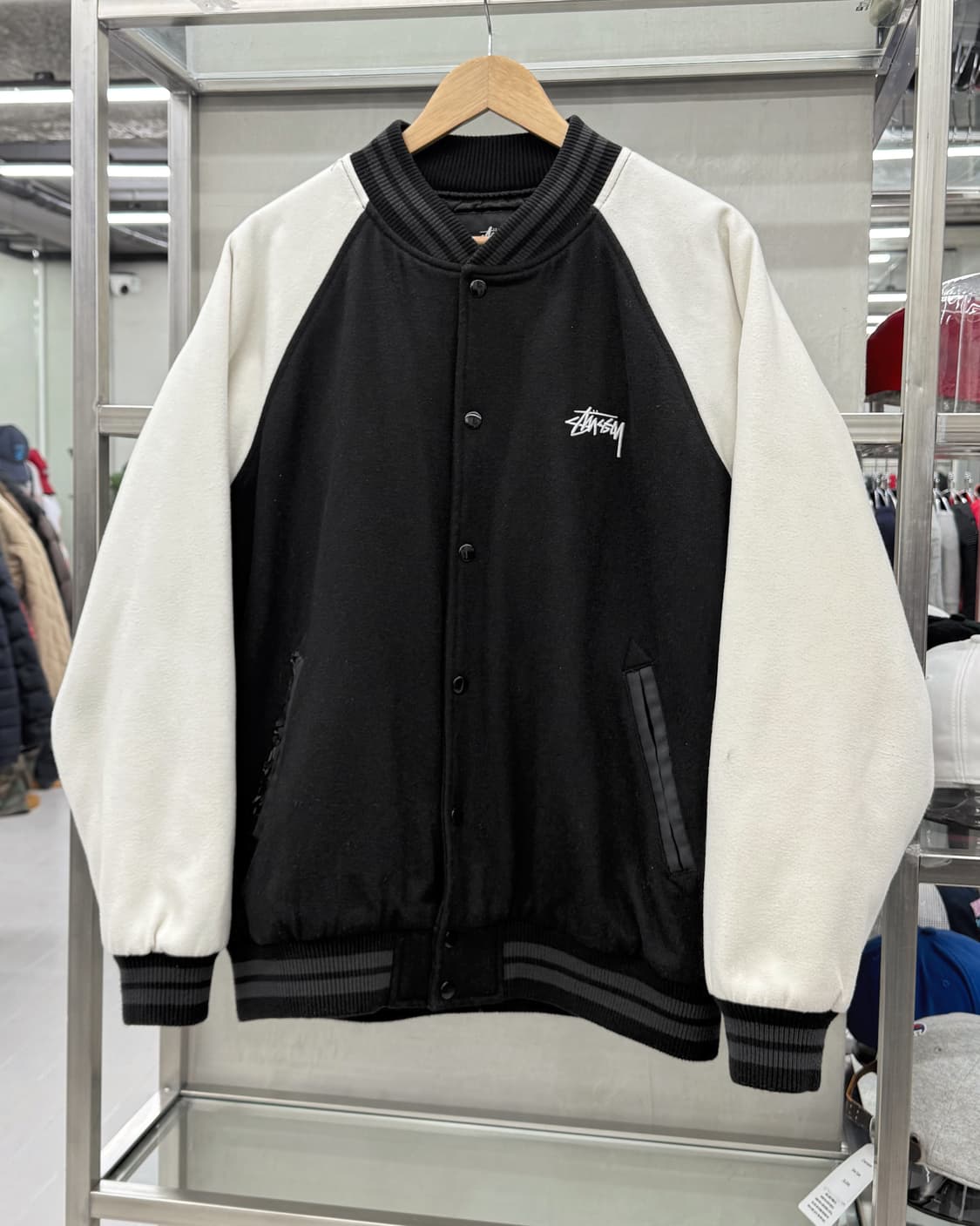 스투시 SS 링크 엠브로이더리 울 바시티 자켓 상품이미지5