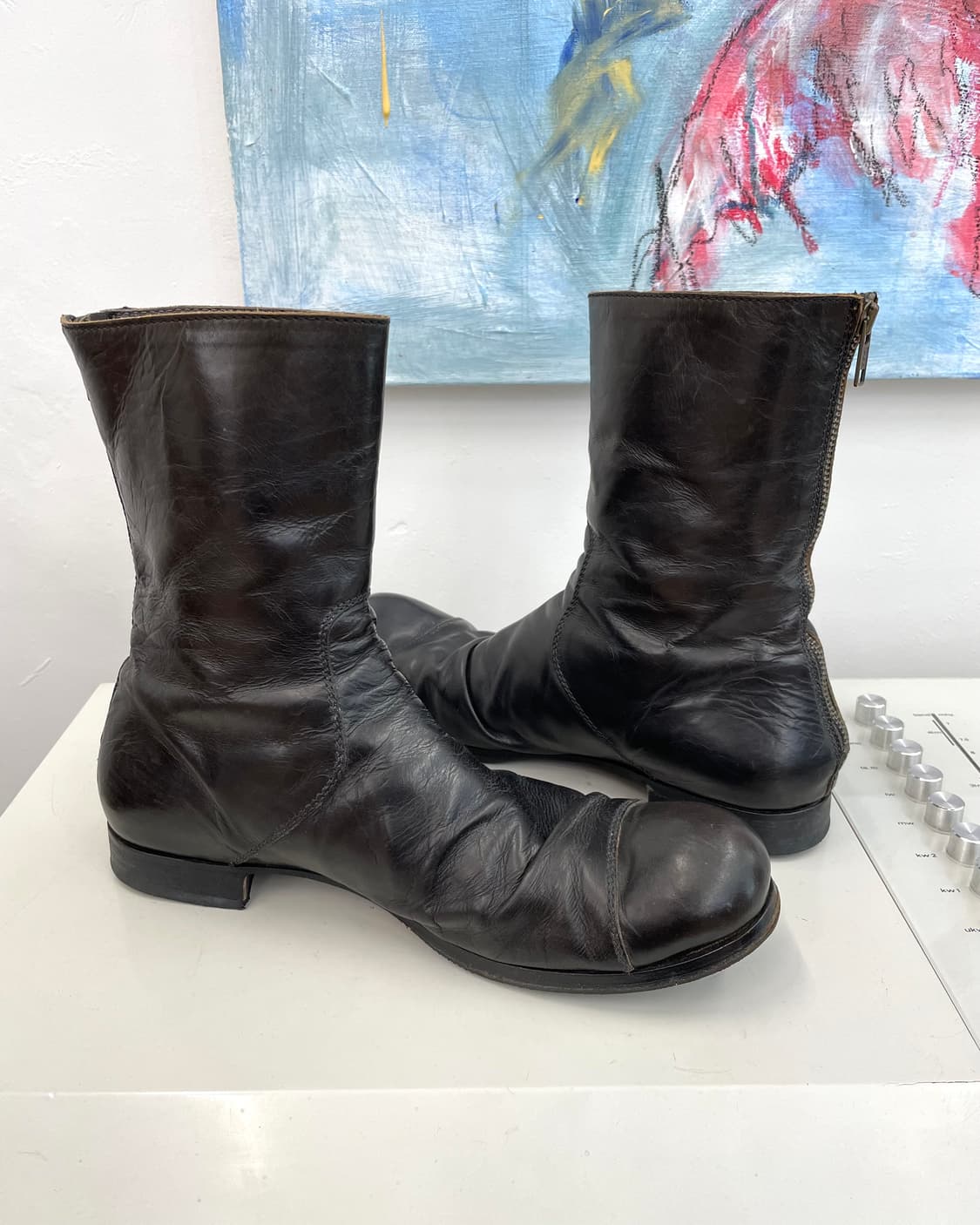 [41] 컬렉션프리베 드레이프 레더 부츠 상품이미지5