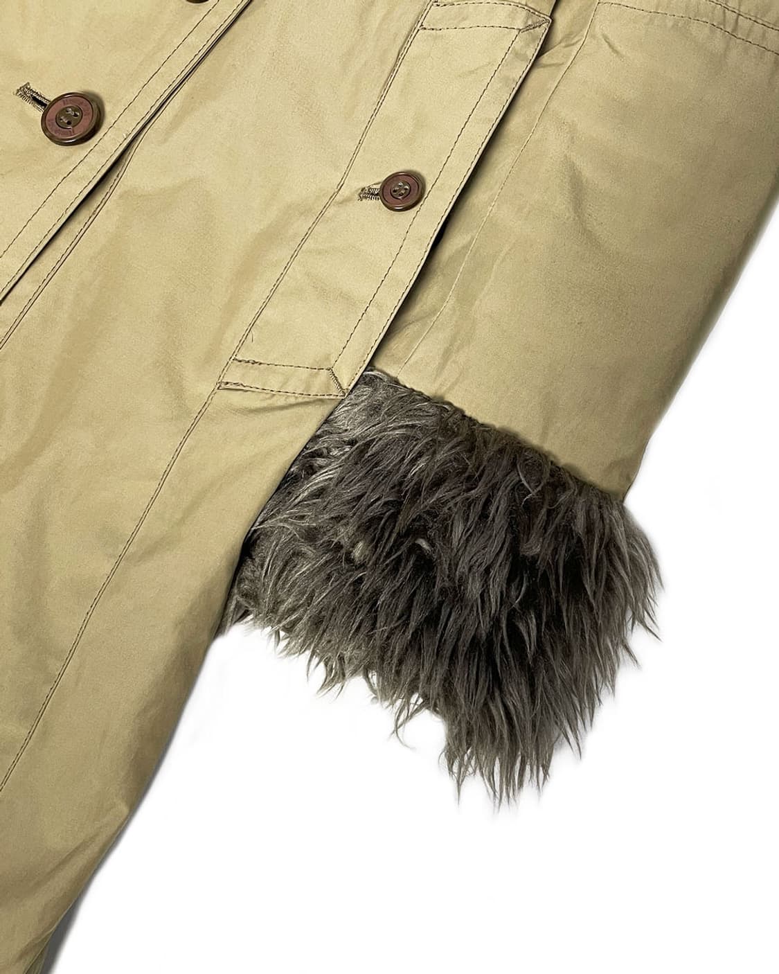 Hysteric Glamour 더블 버튼 트리밍 퍼 자켓  상품이미지5