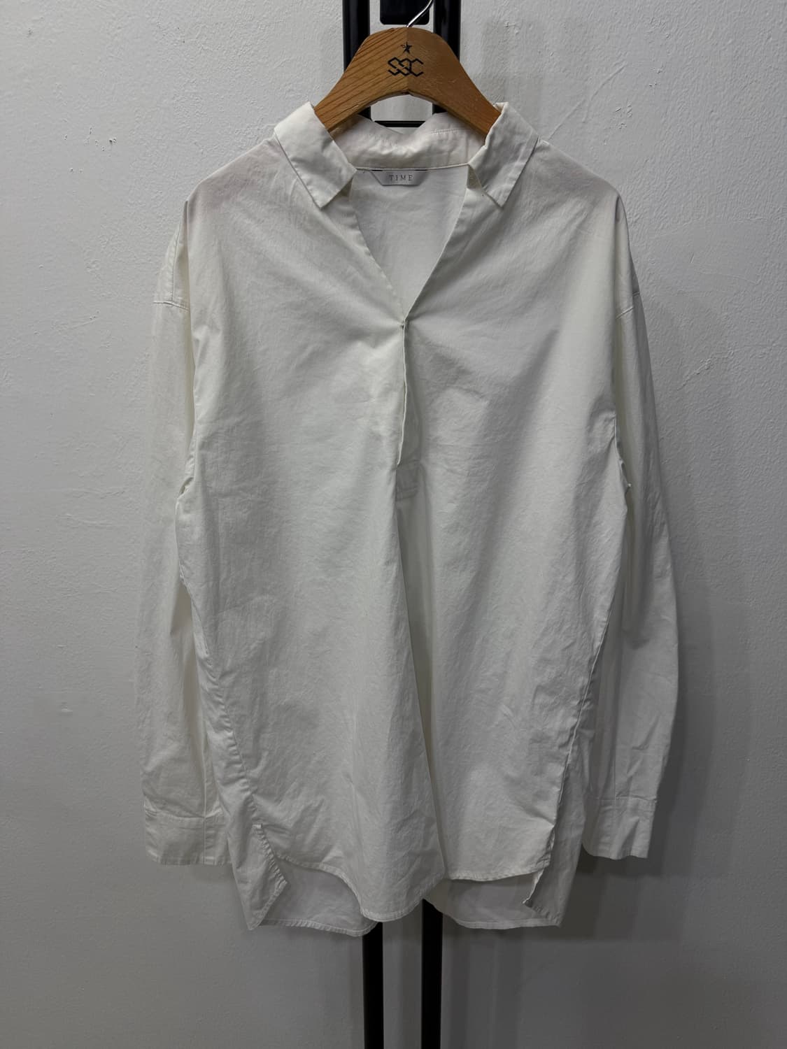 정품) 타임옴므 한섬 흰색 셔츠 남방 100 상품이미지1
