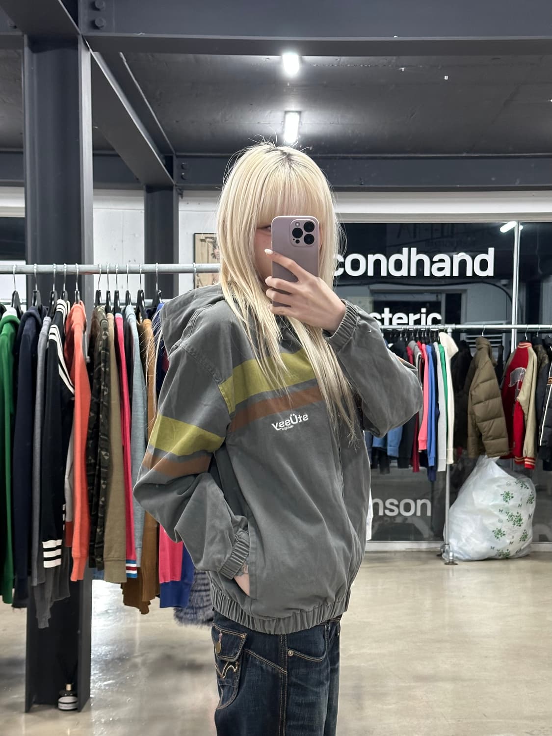 스투시 스트라이프 후드 자켓 상품이미지1