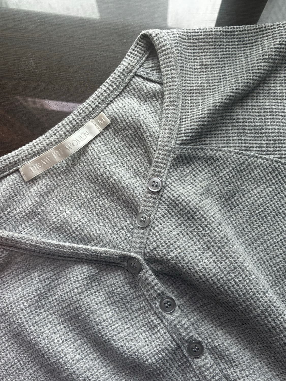 (M) 드로우핏 우먼 웨일 헨리넥 롱 슬리브 티셔츠 [L.GREY] 상품이미지10