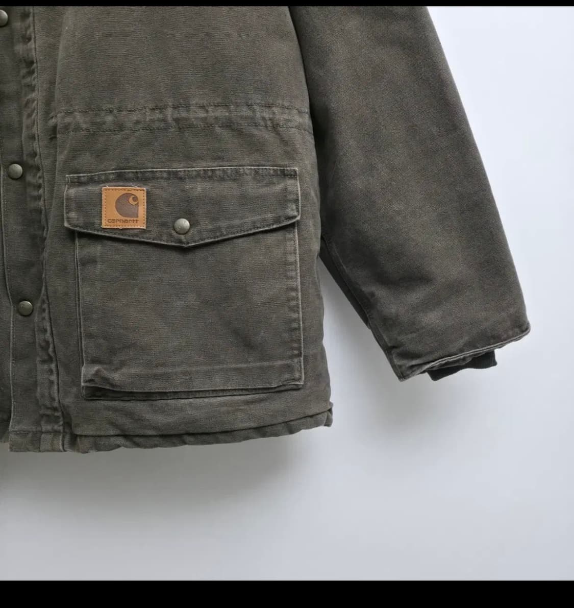 칼하트 브라운 워크 초어 자켓(L, made in USA) 상품이미지4