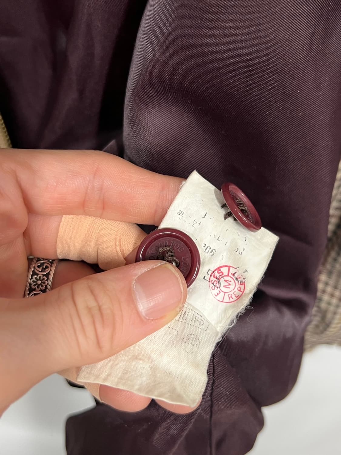 런던포그 잔체크 빈티지 블루종 상품이미지5