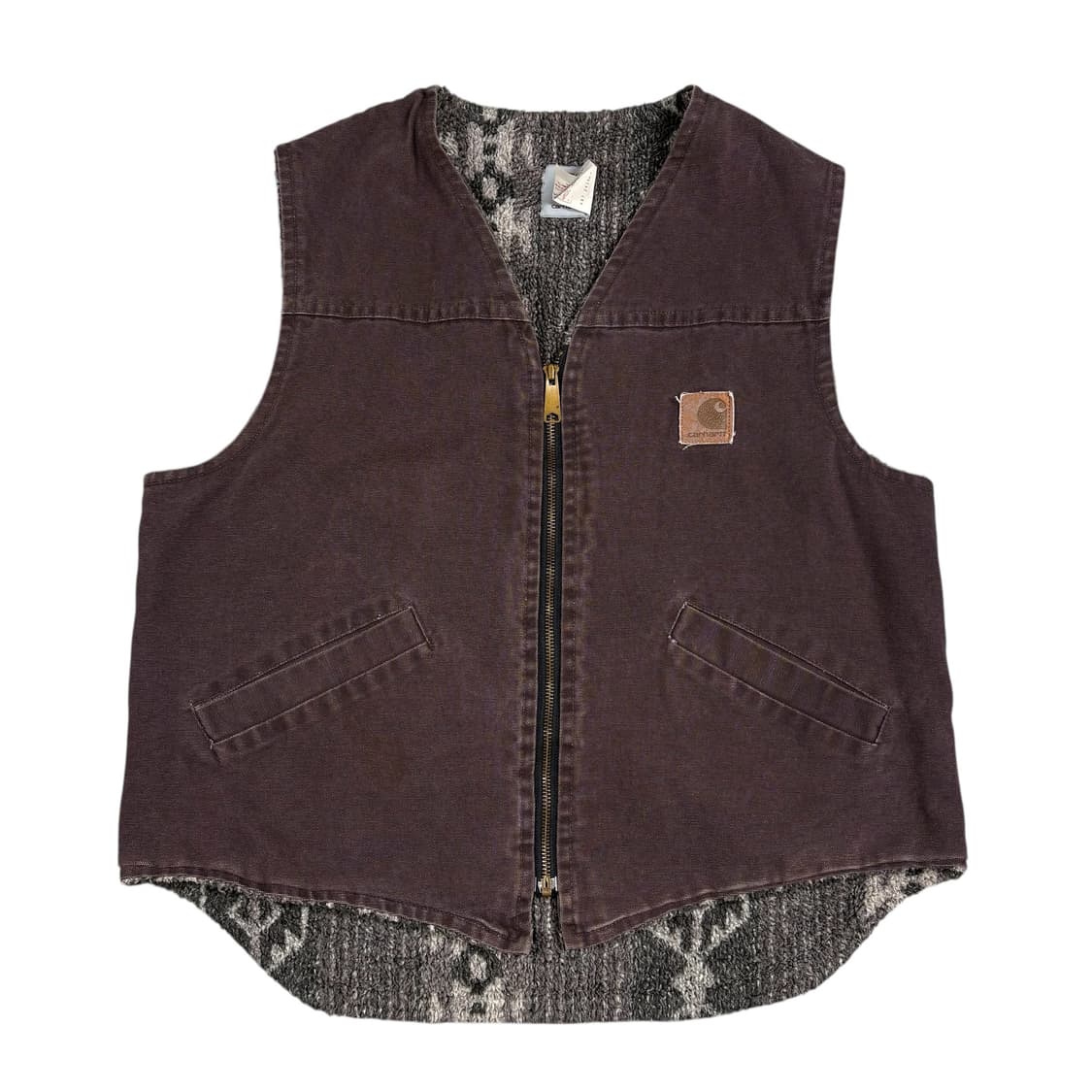 칼하트90‘s 아즈텍 패턴 모카 브라운 VP173 워크 베스트 상품이미지1