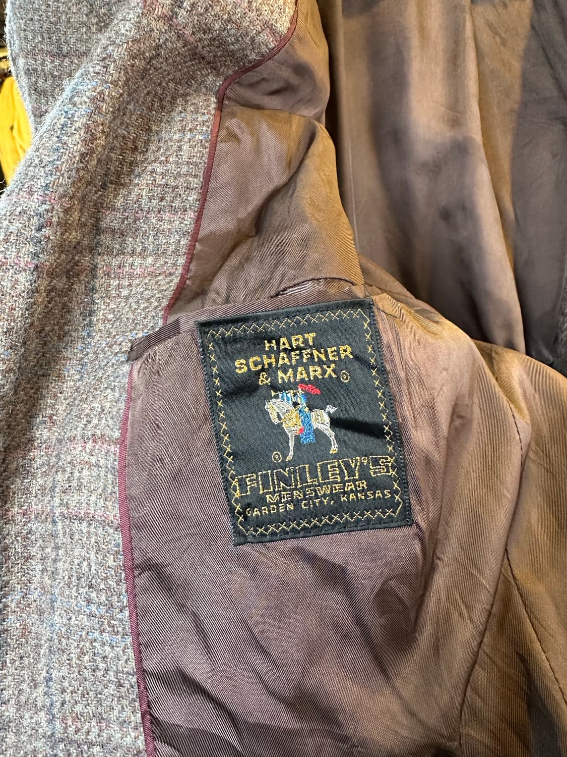 하트 샤프너 마르크스 체크 울 2버튼 스포츠 자켓 상품이미지10