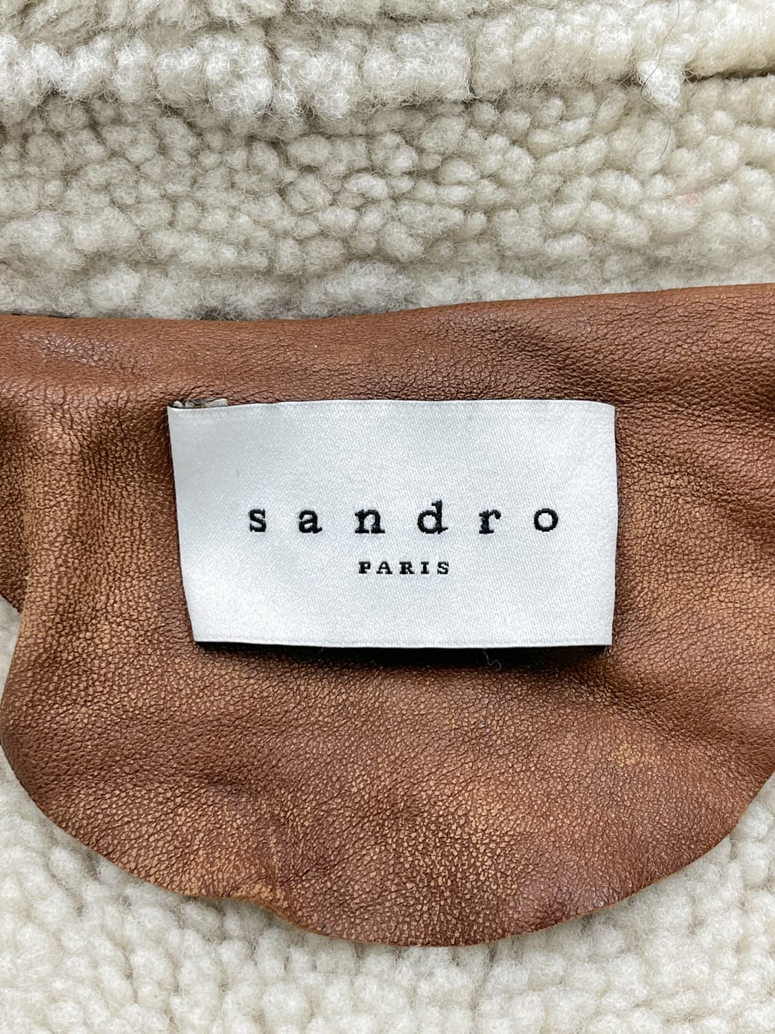 산드로 17f/w 시어링 레더 무스탕 상품이미지6