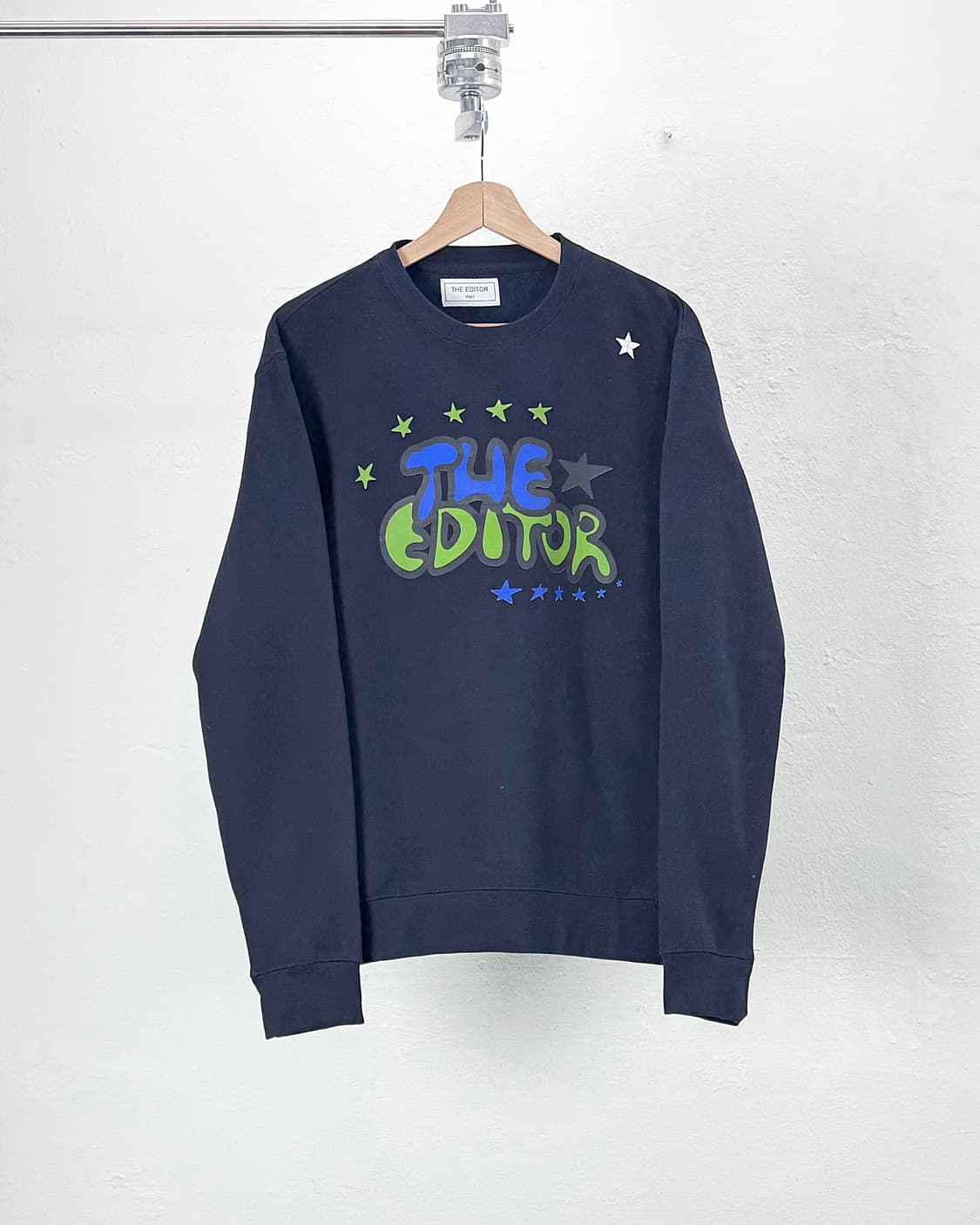 더 에디터 네이비 솔라 크루넥 스웨트 셔츠 상품이미지1