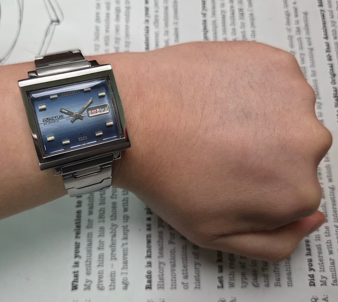 레어] 빈티지 세이코 액투스SS 테레비 블루 그라데이션 한자 데이데이트  상품이미지7