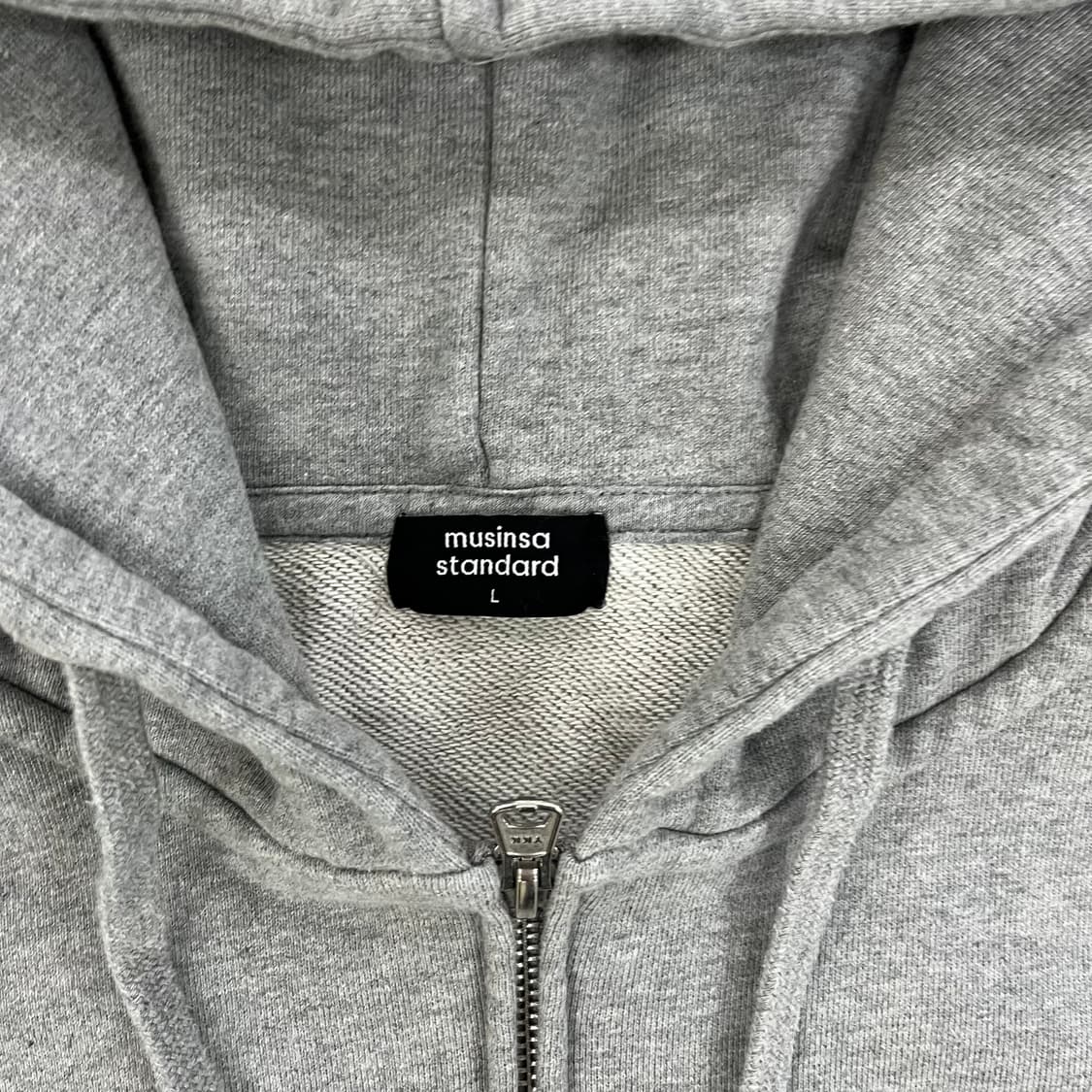 [L] 무신사스탠다드 회색 후드 집업 자켓 1219M2 상품이미지2