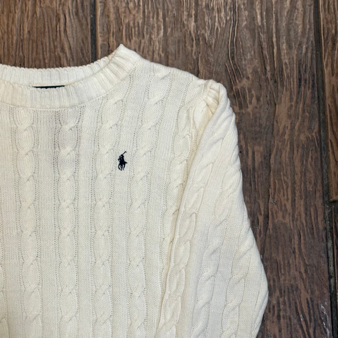 [HI] Polo 폴로 케이블 니트 화이트 상품이미지3