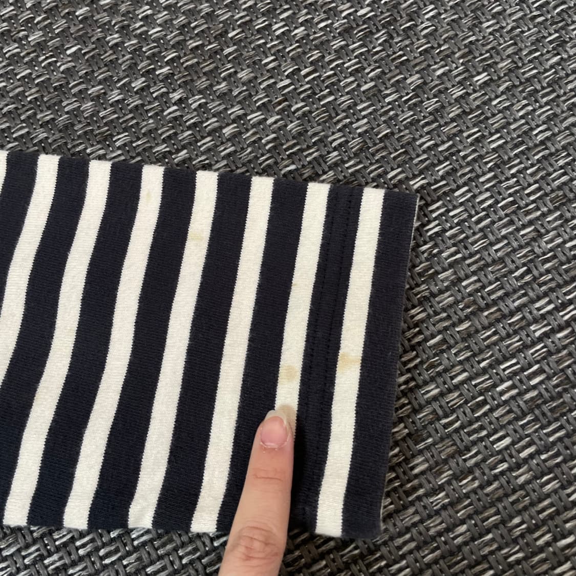 MHL마가렛호웰 네이비 스트라이프 롱 코튼 티셔츠 상품이미지4