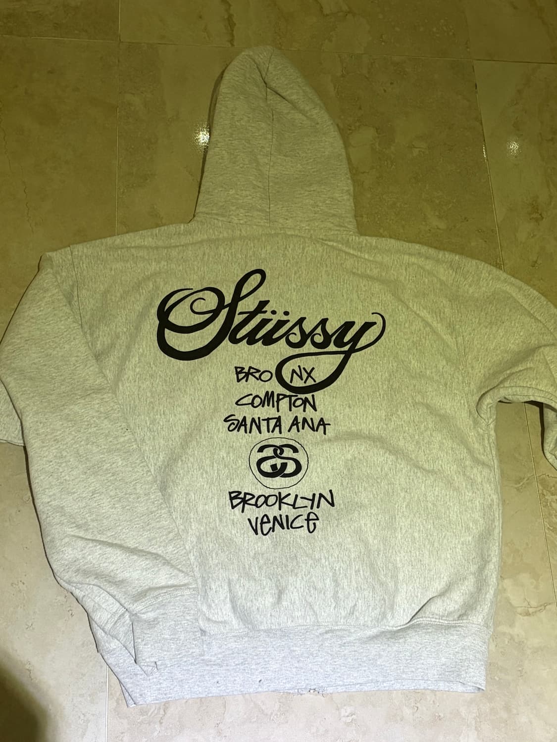 스투시 월드투어 후드집업 애쉬헤더 L 상품이미지4