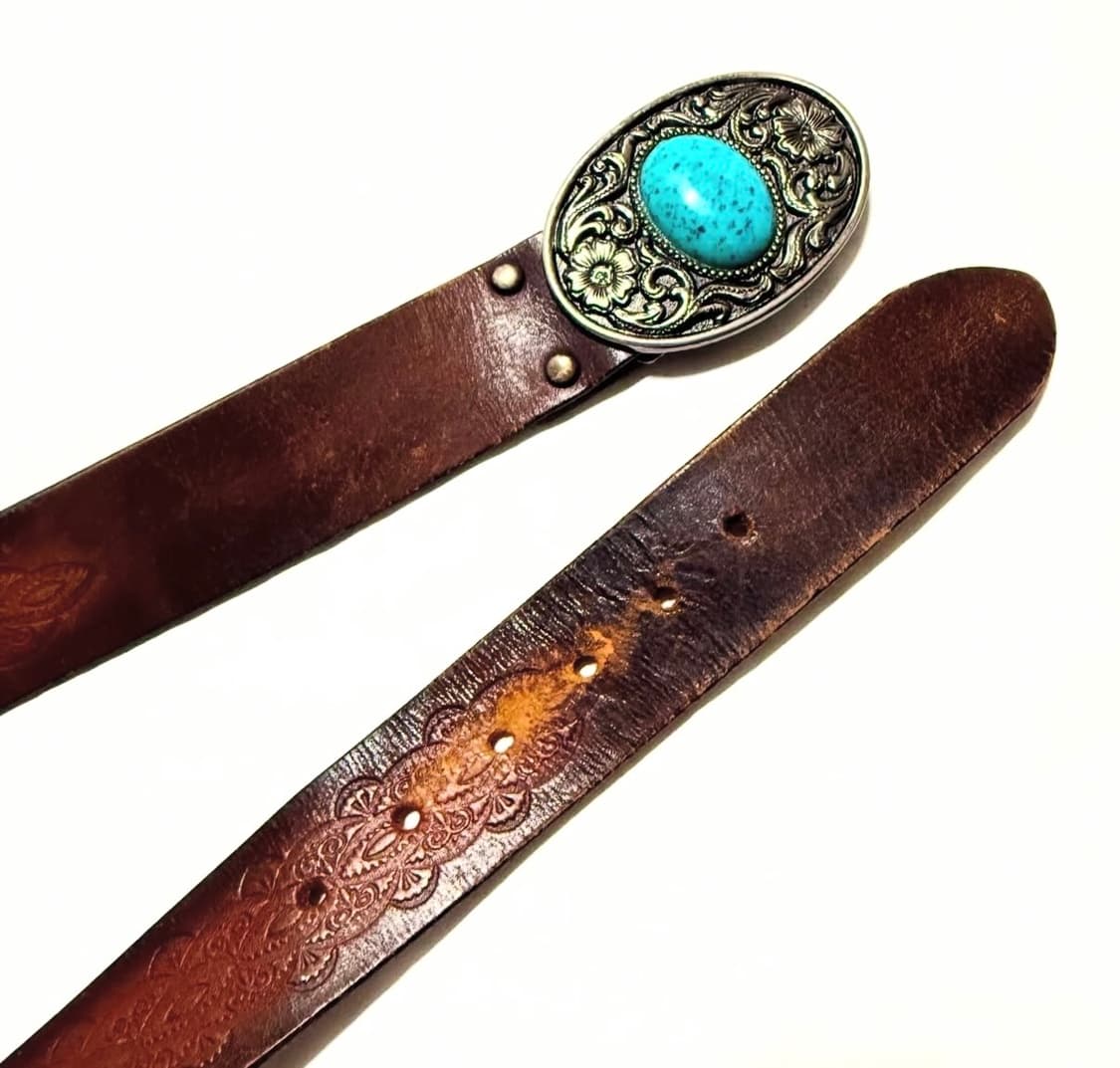 터키석 버클 웨스턴 벨트 상품이미지1