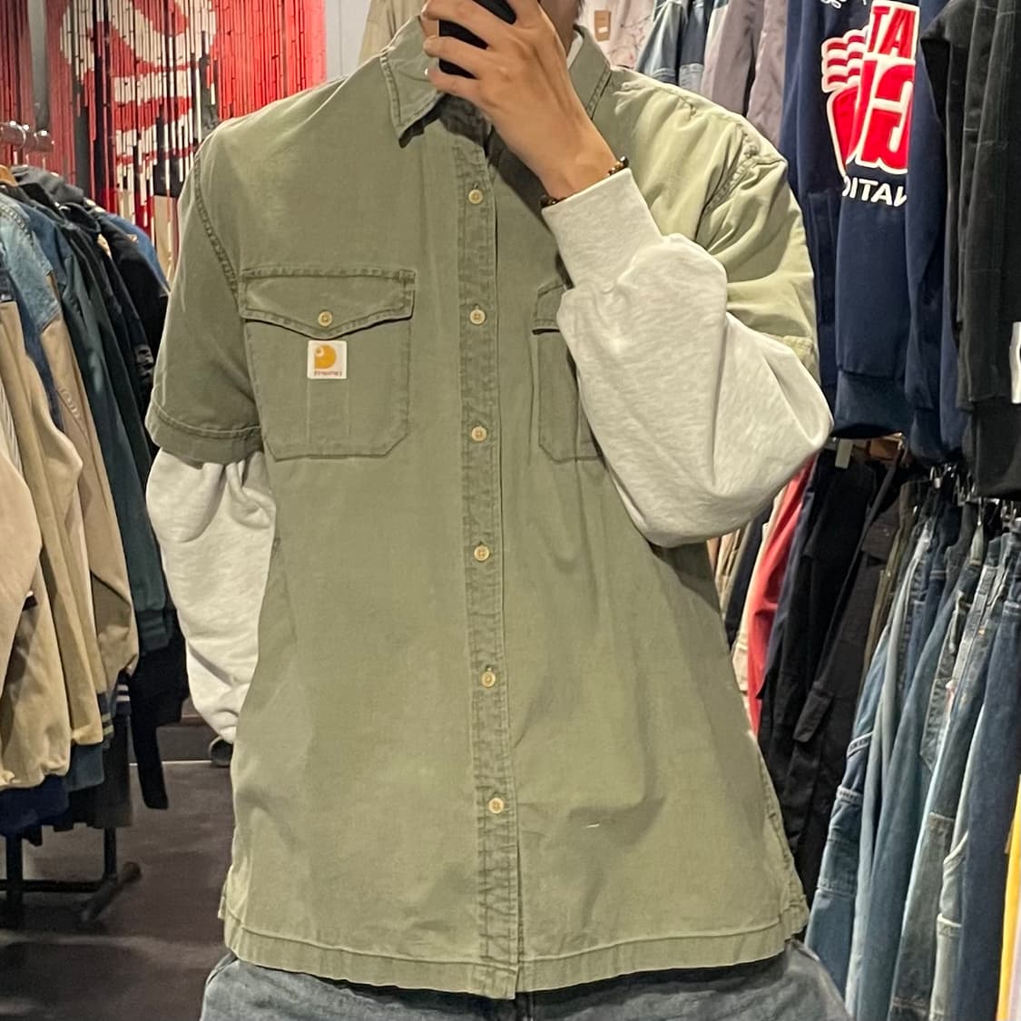 [IM] carhartt 칼하트 연카키 반팔셔츠 상품이미지2