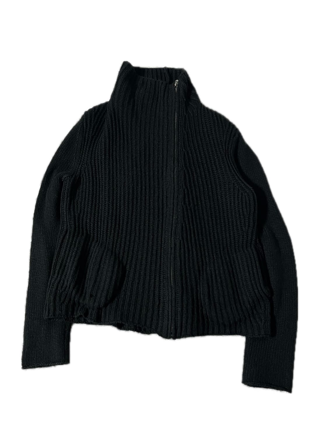 헬무트랭 니트 사선 지퍼 집업 가디건 상품이미지2