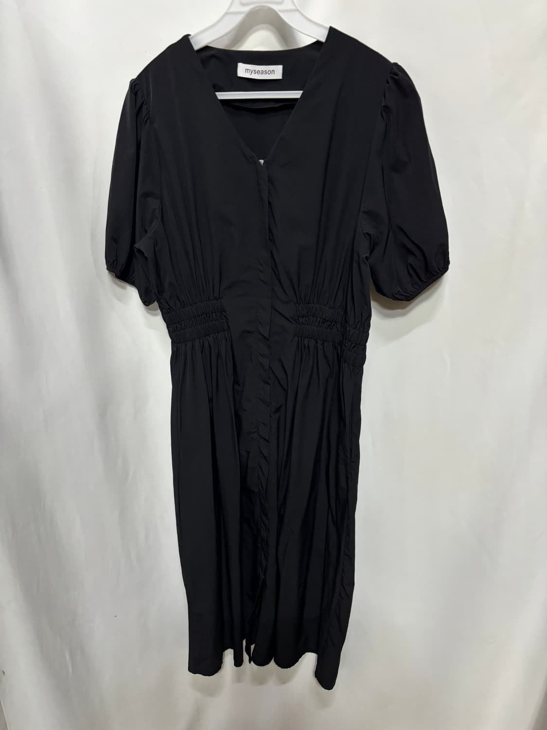 마이시즌(myseason)슈린온 투밴딩 앞 지퍼 브이넥 롱 원피스 상품이미지1