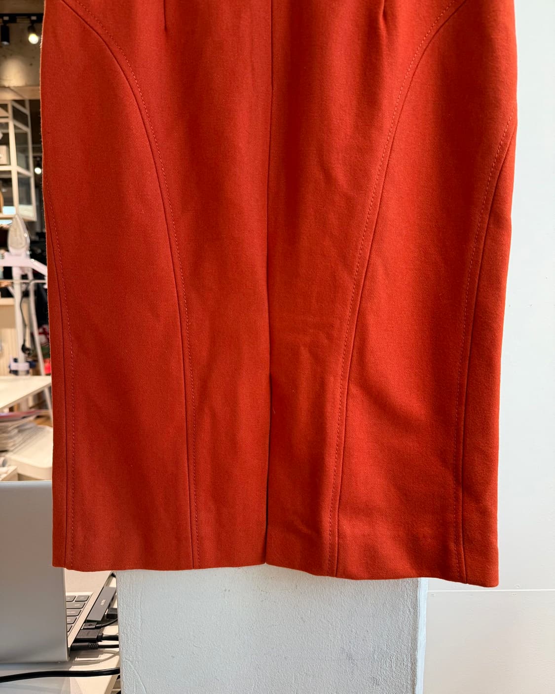 질샌더 오렌지 울 미디스커트  상품이미지7