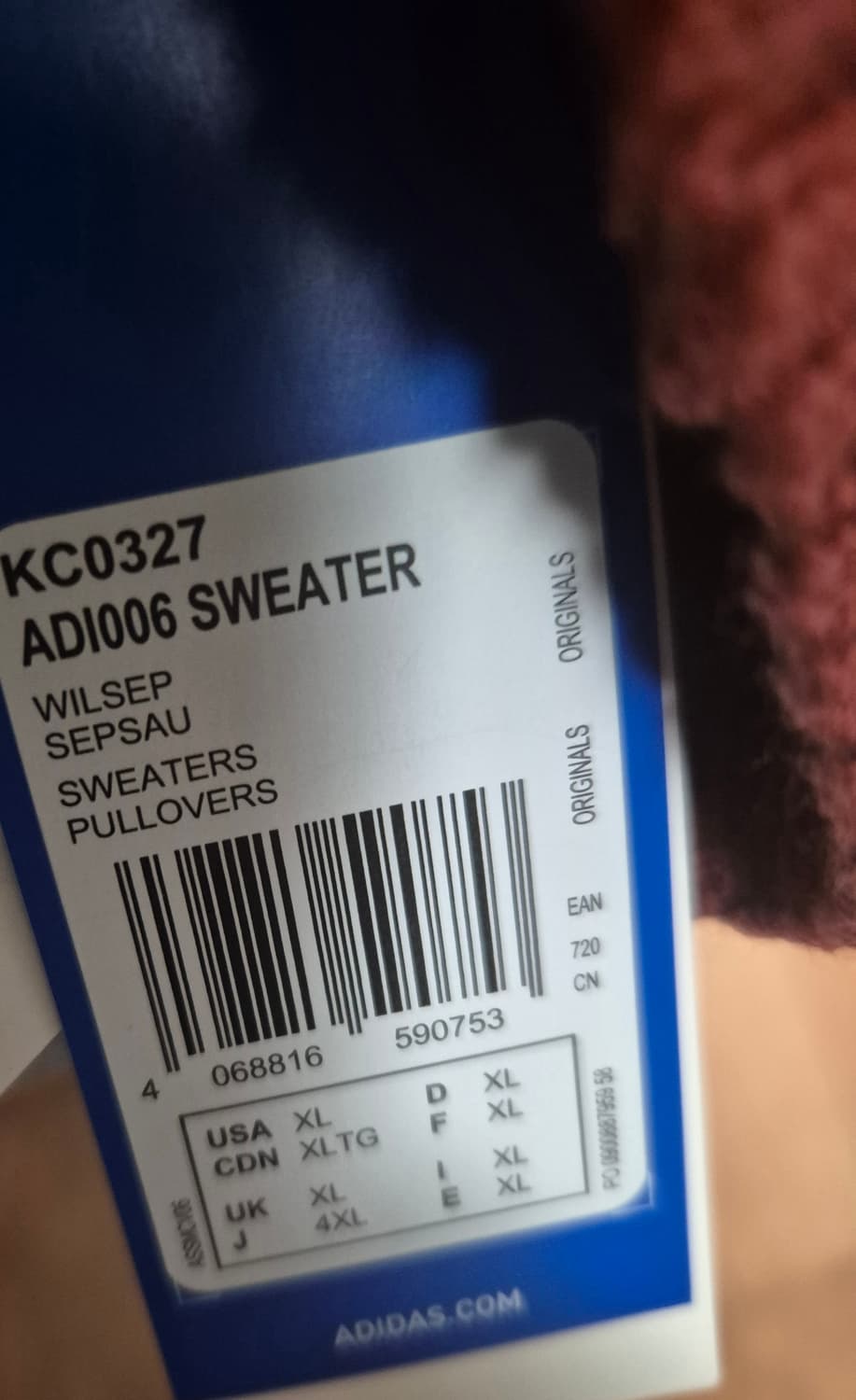 (새상품) 아디다스 X 송포더뮤트 kc0327 롱슬리브 코튼 니트 xl 상품이미지2