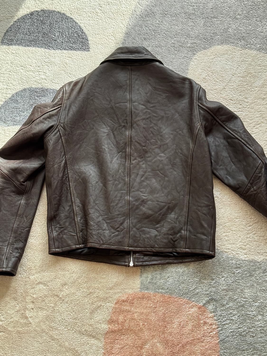 (M) 자라 오리진스 레더자켓 다크 브라운 상품이미지7