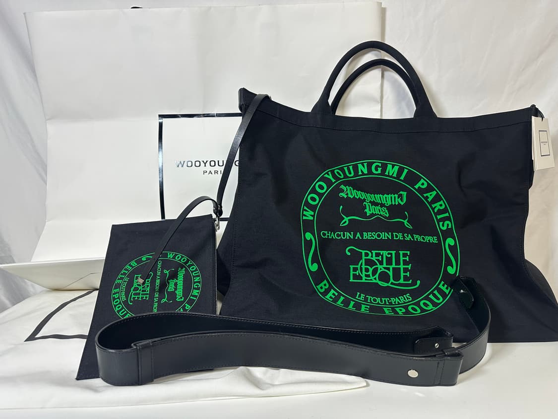 우영미 캔버스 코듀라 토트백 블랙 (OS) 상품이미지1