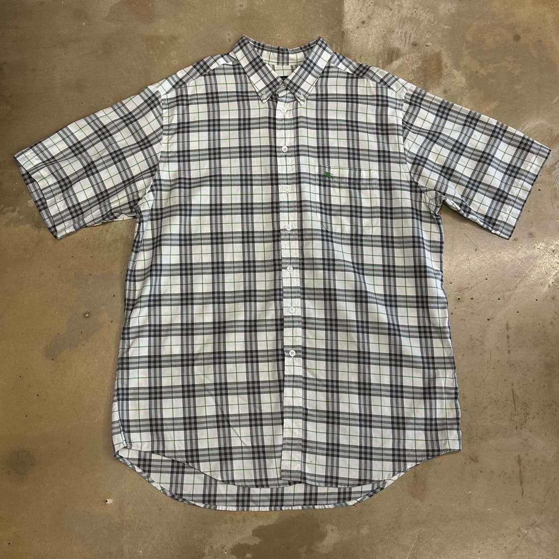 XL 버버리 그린로고 노바체크 반팔 셔츠 상품이미지2