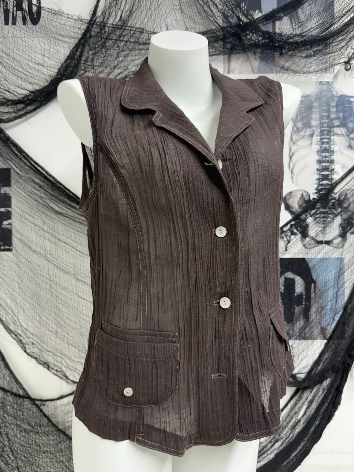 Mori girl mood seethrough vest 상품이미지2