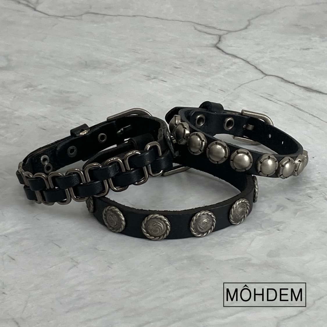 [Unisex] 스터드 빈티지 가죽팔찌 상품이미지8