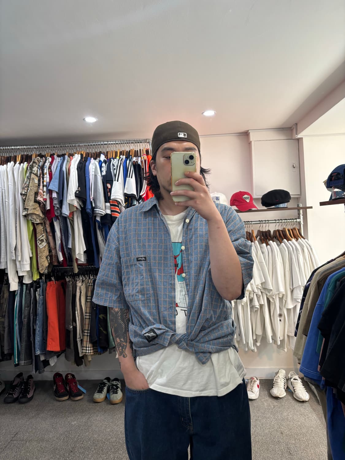 칼카니 체크패턴 반팔셔츠 상품이미지8